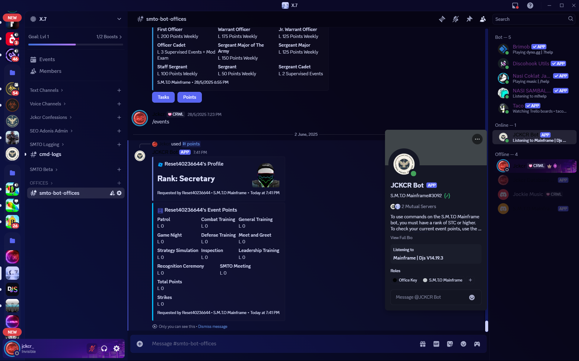 SMTO Mainframe Screenshot